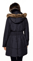 Womens Black Warm Padded Parka Coat db3759